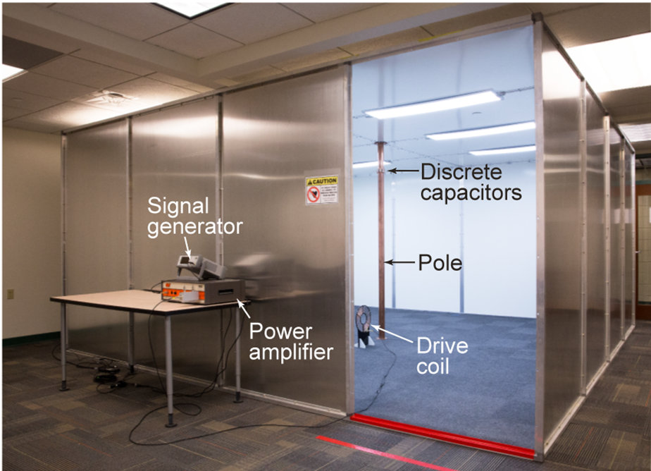 Image of the QSCR wireless power room as viewed from the outside