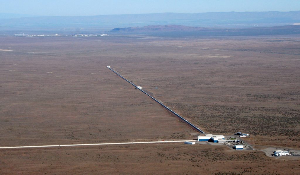 A view of the LIGO detector in Hanford, Washington