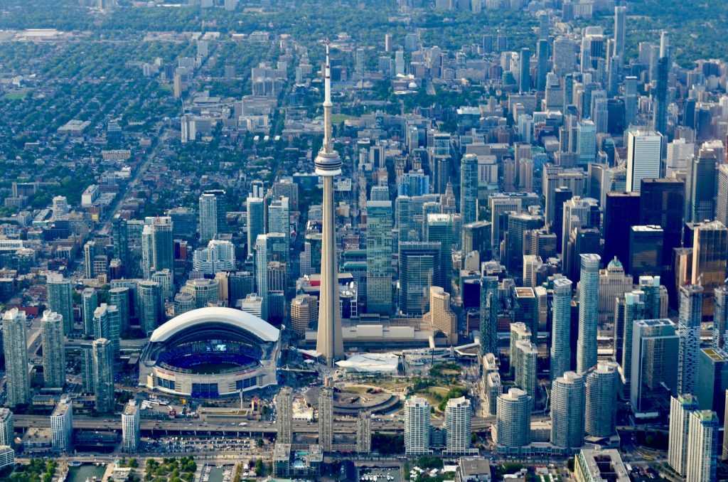 Aerial view of the City of Toronto