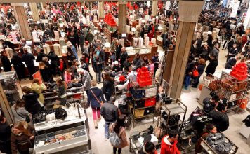 Crowd at Macy's on Black Friday