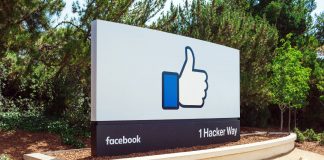 Sign outside facebook office