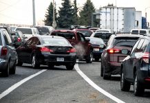 cars in traffic jam