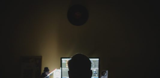 Person in front of computer