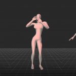 3d model of attractive dancing