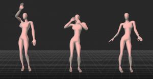 3d model of attractive dancing