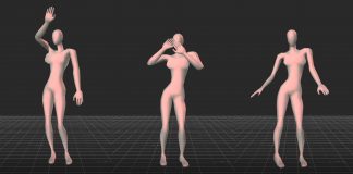 3d model of attractive dancing