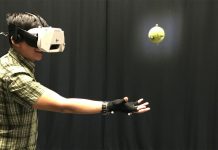 Catching a ball while wearing full VR gear