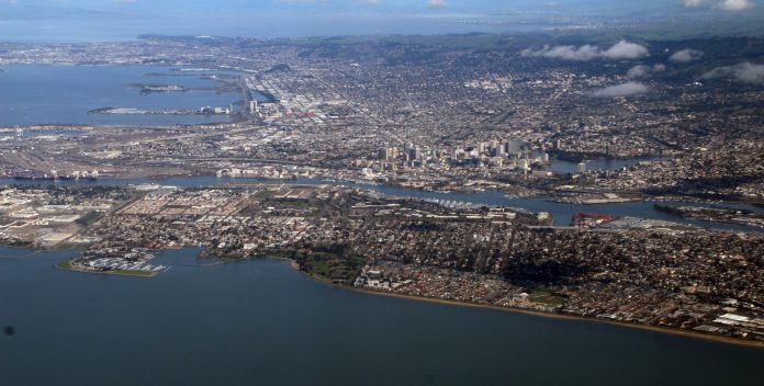 aerial photo of the san francisco bay area