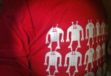 tshirt with evil android picture printed