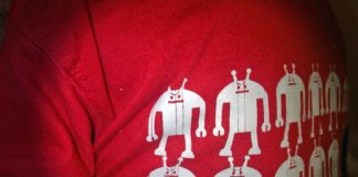 tshirt with evil android picture printed