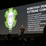 NVIDIA founder and CEO Jensen Huang in Europe discussing DRIVE PX Pegasus and its role in robotaxi