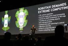 NVIDIA founder and CEO Jensen Huang in Europe discussing DRIVE PX Pegasus and its role in robotaxi